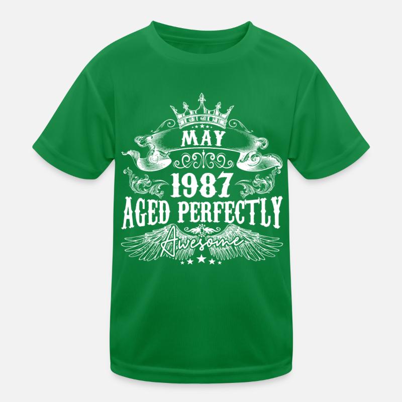 1987 | May 1987 birthday Aged Perfectly Kids Functional T-Shirt