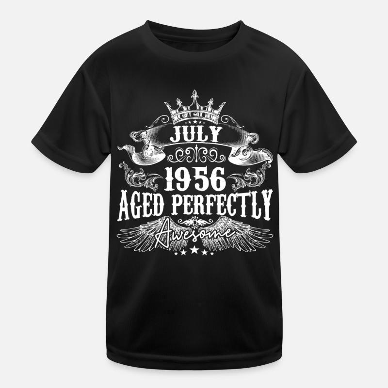 1956| July 1956 birthday Aged Perfectly Kids Functional T-Shirt