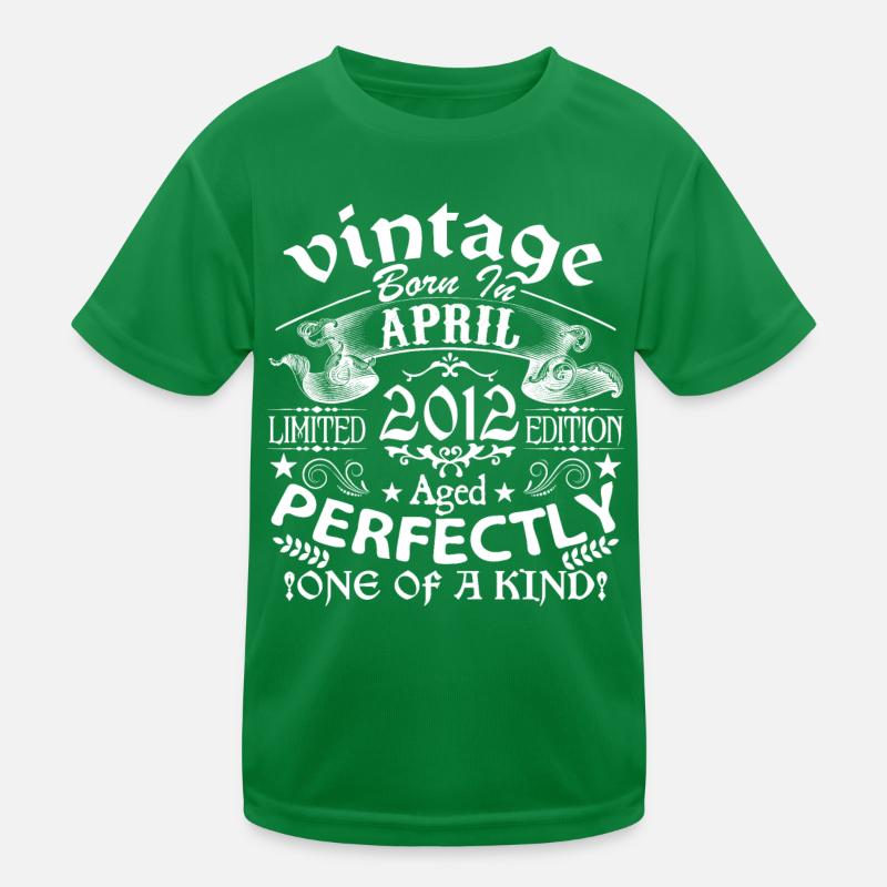 Avril 2012 | anniversaire 2012 Vintage Avril T-shirt sport Enfant