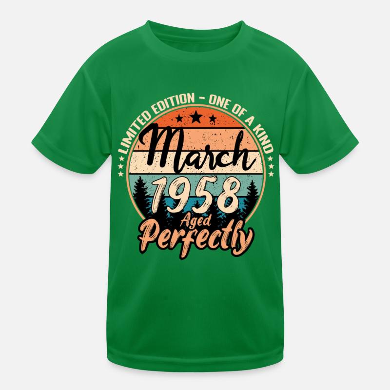 Mars 1958 anniversaire 1958 légendes Mars T-shirt sport Enfant