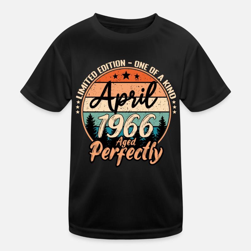 April 1966 anniversaire 1966 légendes April T-shirt sport Enfant