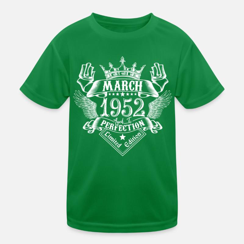 March 1952 | March 1952 anniversary 1952 Kids Functional T-Shirt