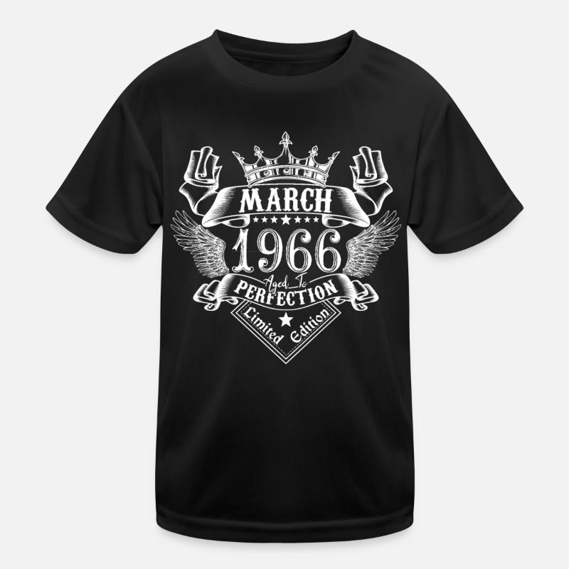 March 1966| March 1966 anniversary 1966 Kids Functional T-Shirt