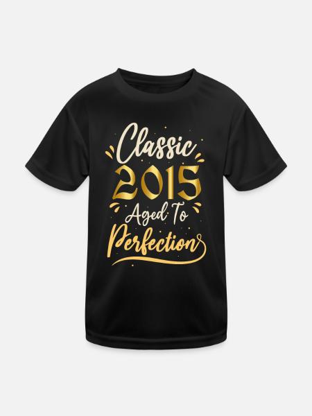 Geburtstag 2015 Geschenk 2015 Classic 2015 - Kinder Funktions-T-Shirt - Schwarz - Vorne