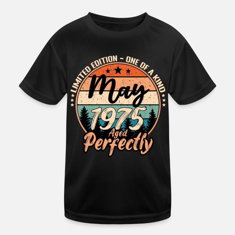 Mai 1975 Jubiläum 1975 Legenden Mai Kinder Funktions-T-Shirt