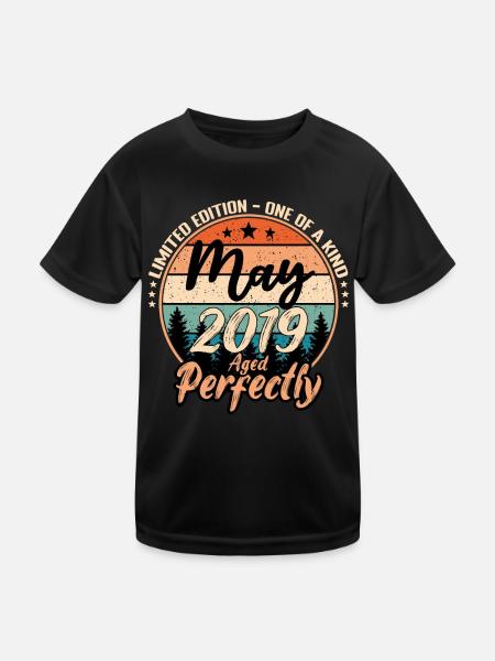 May 2019 anniversary 2019 legends May - Kids Functional T-Shirt - black - Front