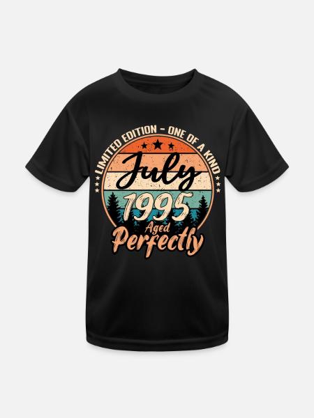 Juillet 1995 anniversaire 1995 légendes Juillet - T-shirt sport Enfant - noir - Devant