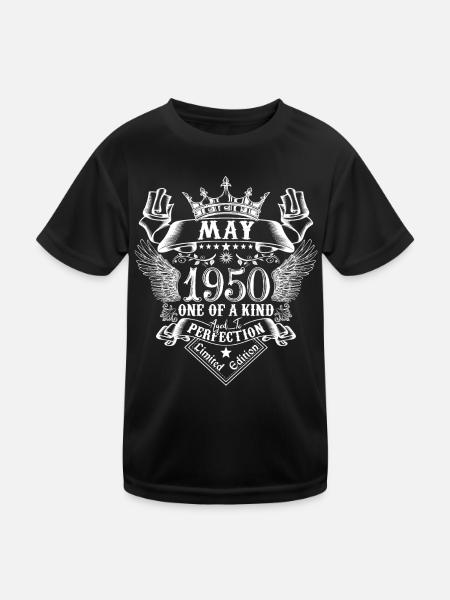 Mai 1950 anniversaire Mai 1950 Mai - T-shirt sport Enfant - noir - Devant