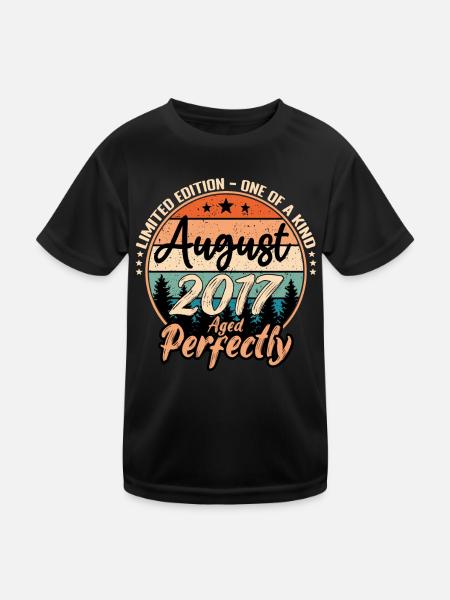 August 2017 anniversary 2017 legends August - Kids Functional T-Shirt - black - Front