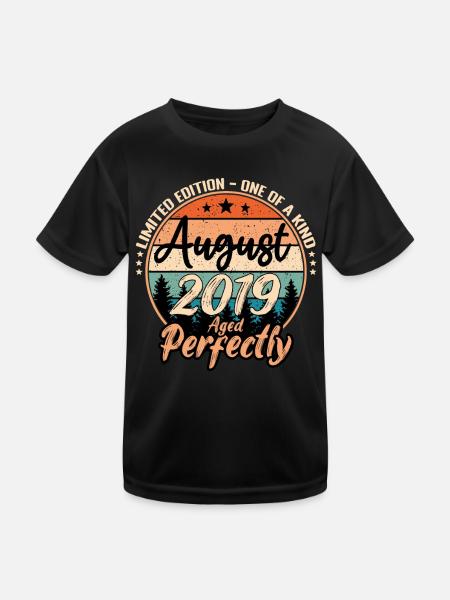 August 2019 anniversary 2019 legends August - Kids Functional T-Shirt - black - Front