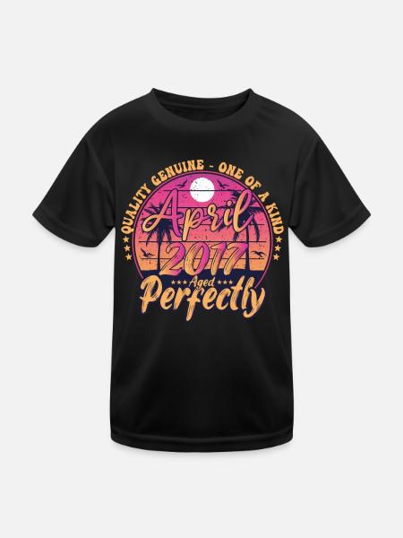 March 2017 anniversary 2017 Retro 2017 March - Kids Functional T-Shirt - black - Front