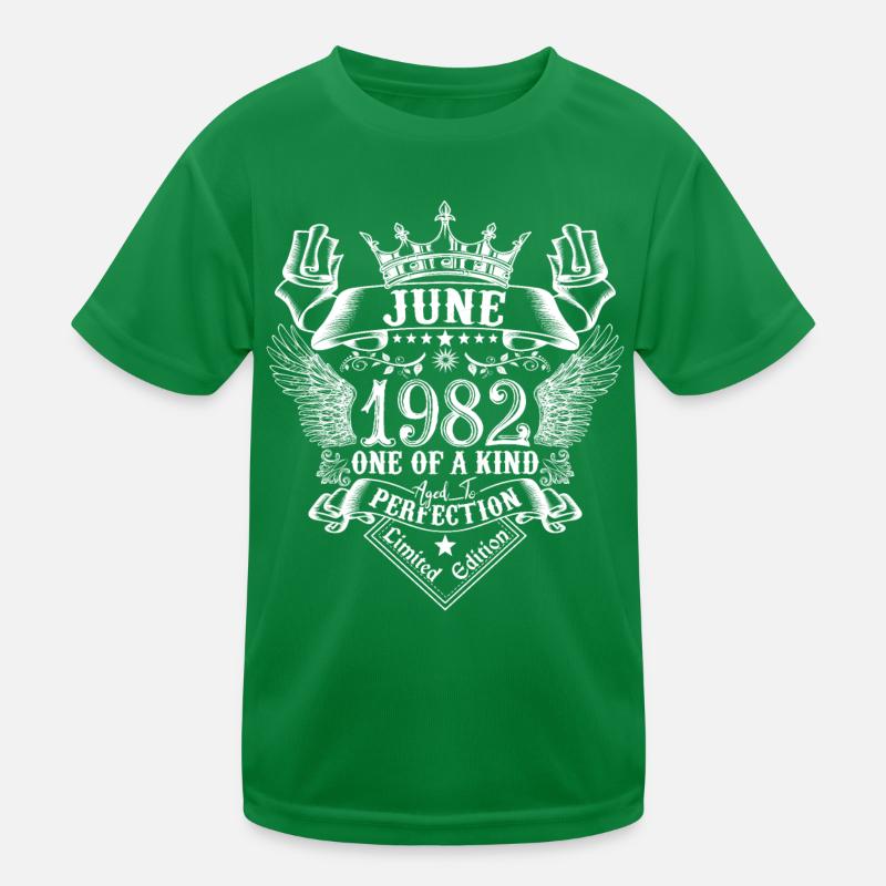 June 1982 anniversary June 1982 June Kids Functional T-Shirt