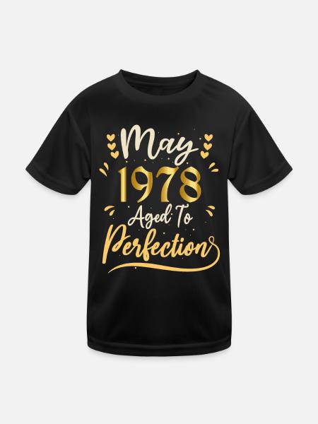 Mai 1978 Mai anniversaire May 1978 - T-shirt sport Enfant - noir - Devant