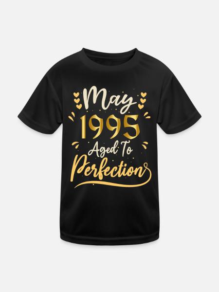 Mai 1995 Mai anniversaire May 1995 - T-shirt sport Enfant - noir - Devant