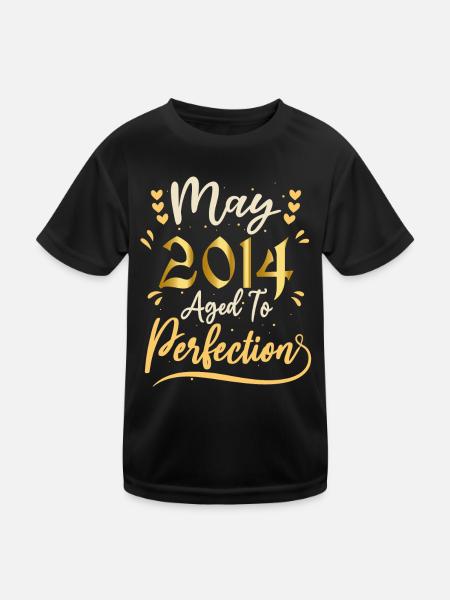 Mai 2014 Mai anniversaire May 2014 - T-shirt sport Enfant - noir - Devant