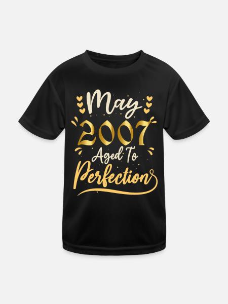 Mai 2007 Mai anniversaire May 2007 - T-shirt sport Enfant - noir - Devant