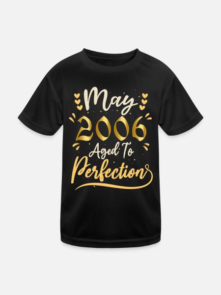 Mai 2006 Mai anniversaire May 2006 - T-shirt sport Enfant - noir - Devant