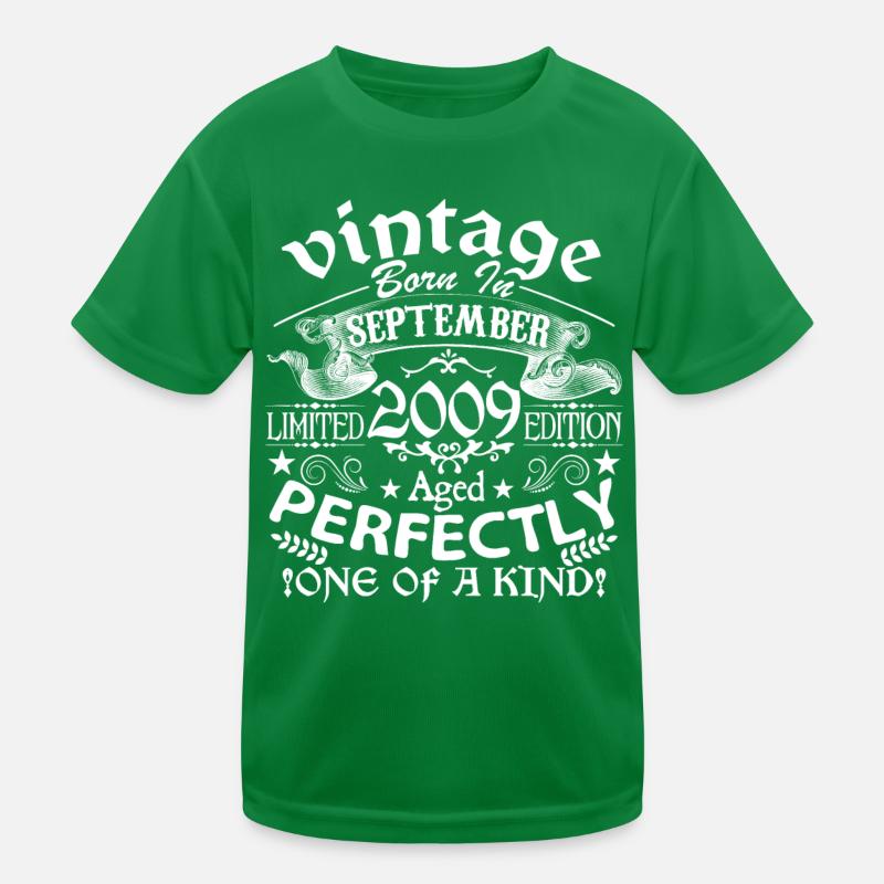 Septembre 2009 | anniversaire 2009 né en Septembre T-shirt sport Enfant