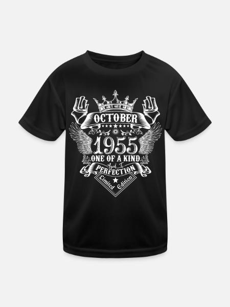 Oktober 1955 Jahrestag 1955 Oktober - Kinder Funktions-T-Shirt - Schwarz