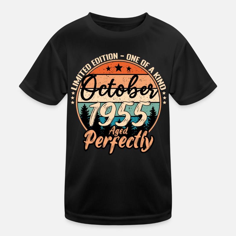 October 1955 anniversary 1955 legends October Kids Functional T-Shirt