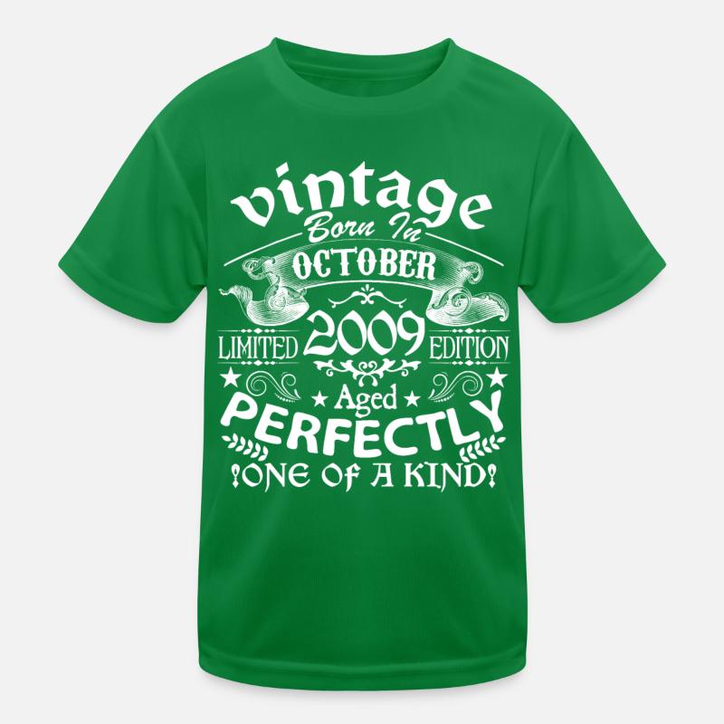 Octobre 2009 | anniversaire 2009 né en Octobre T-shirt sport Enfant