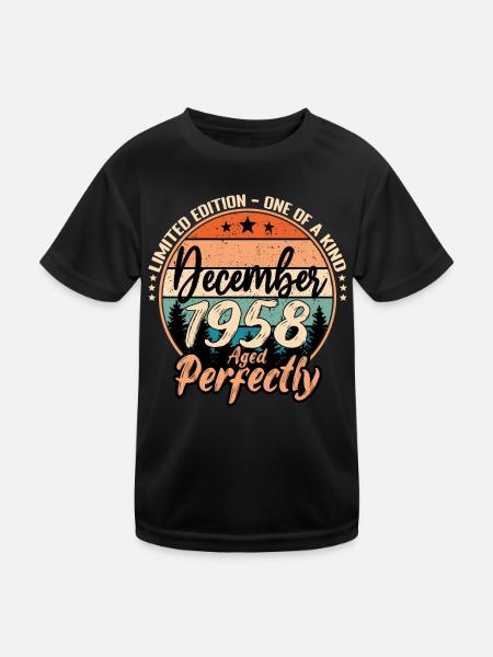Décembre 1958 anniversaire 1958 légendes Décembre - T-shirt sport Enfant - noir - Devant