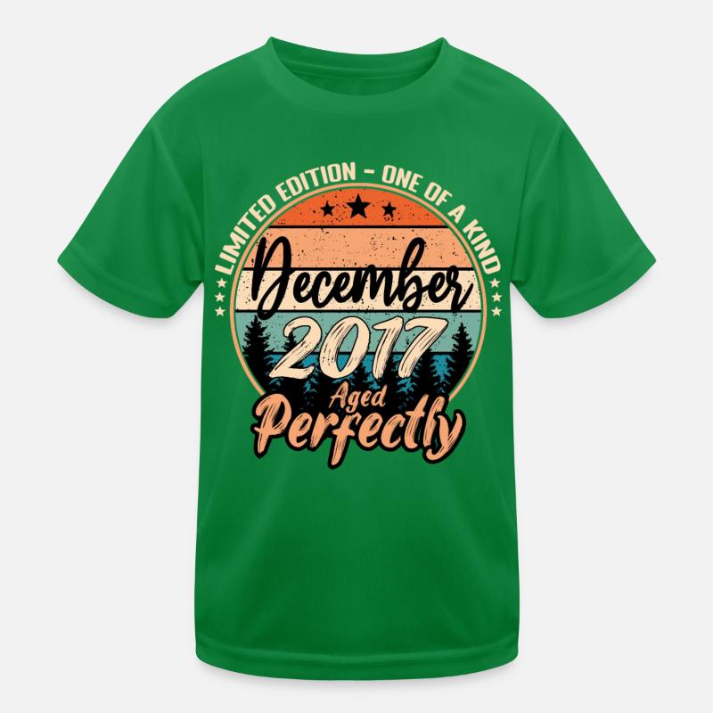 December 2017 Birthday 2017 Legends December Kids Functional T-Shirt
