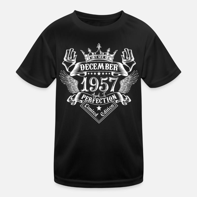 Décembre 1957 | Décembre 1957 anniversaire 1957 T-shirt sport Enfant