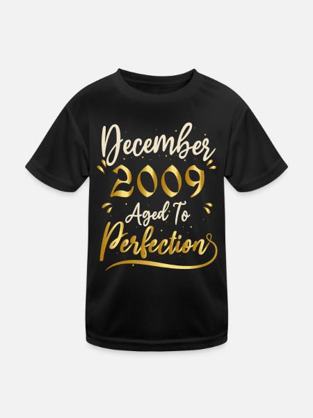 Décembre 2009 Décembre anniversaire December 2009 - T-shirt sport Enfant - noir - Devant