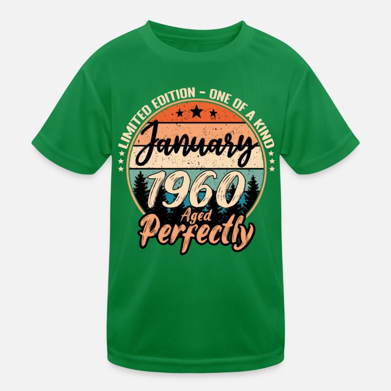 Janvier 1960 anniversaire 1960 légendes Janvier T-shirt sport Enfant