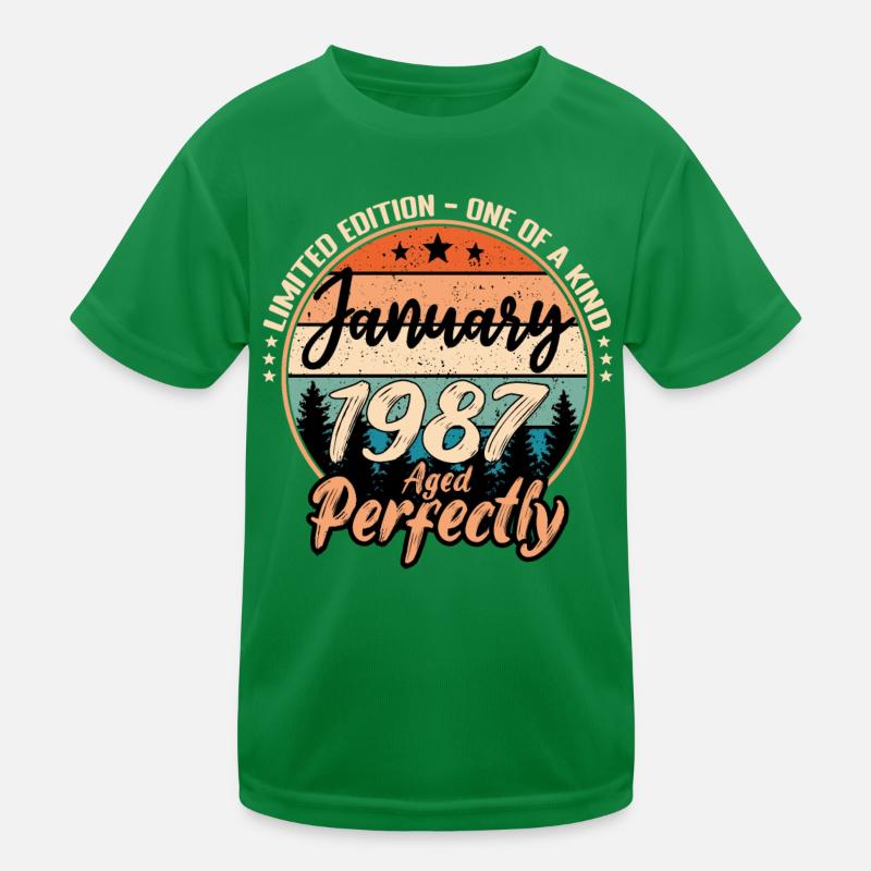 Janvier 1987 anniversaire 1987 légendes Janvier T-shirt sport Enfant