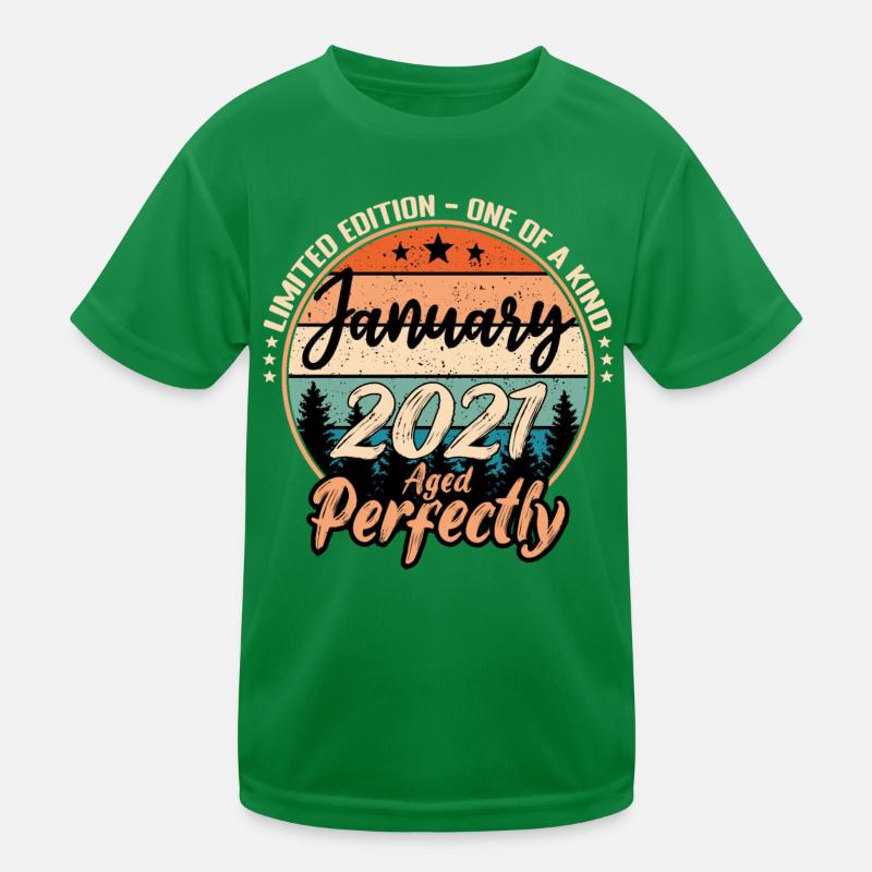Janvier 2021 anniversaire 2021 légendes Janvier T-shirt sport Enfant