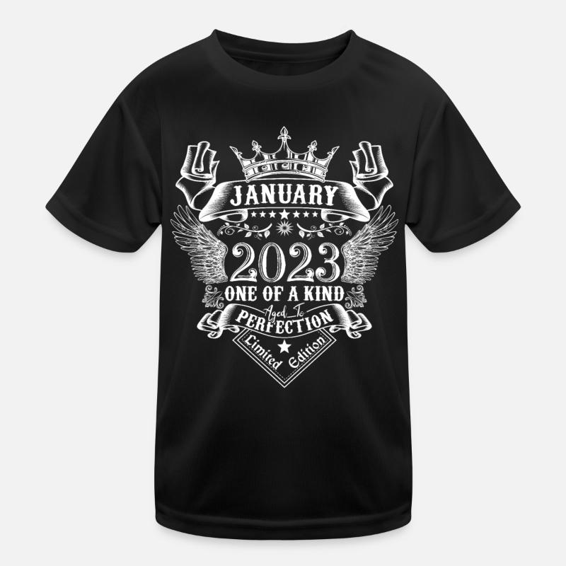 2023 January 2023 Birthday January 2023 Kids Functional T-Shirt