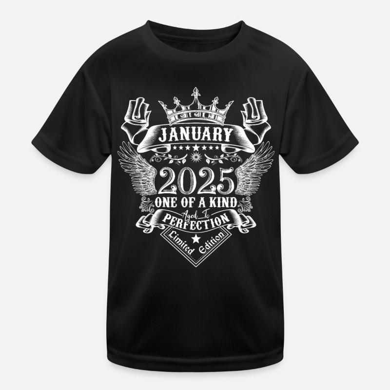2025 January 2025 Anniversary January 2025 Kids Functional T-Shirt