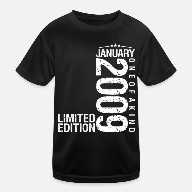 Januar 2009 Januar Jubiläum Januar 2009 - Kinder Funktions-T-Shirt - Schwarz