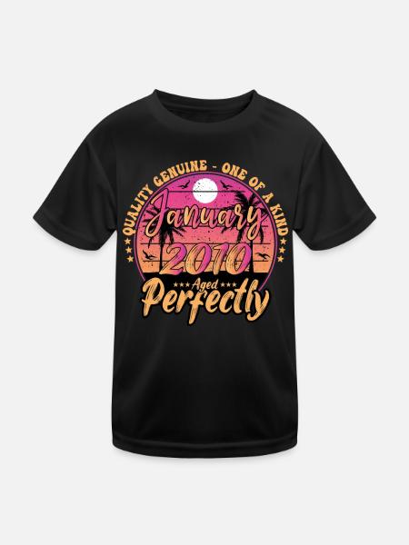 January 2010 Anniversary 2010 January 2010 - Kids Functional T-Shirt - black - Front