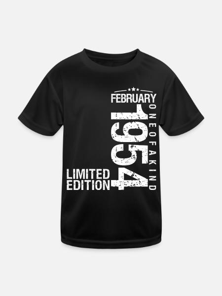 Février 1954 Février anniversaire Février 1954 - T-shirt sport Enfant - noir - Devant
