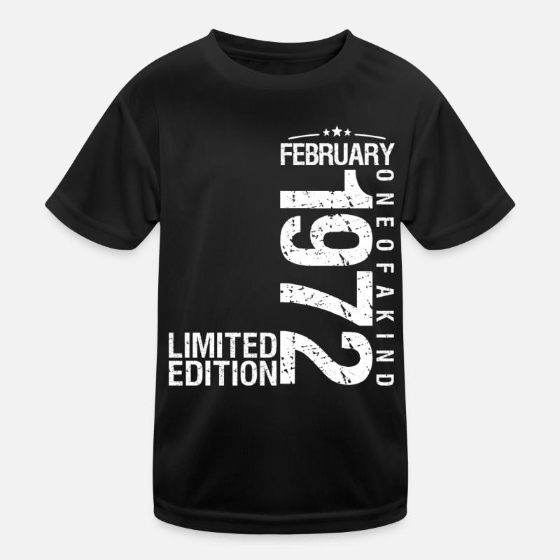 February 1972 February Anniversary January 1972 Kids Functional T-Shirt