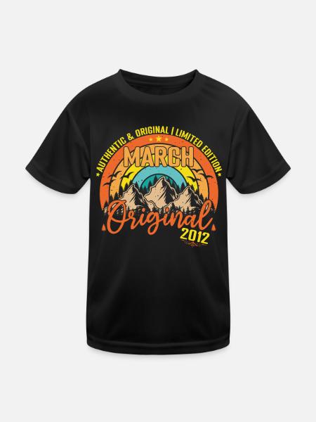 March 2012 March Anniversary 2012 March Original - Kids Functional T-Shirt - black - Front