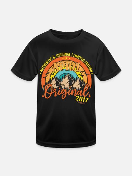 Avril 2017 Avril anniversaire 2017 Avril Originale - T-shirt sport Enfant - noir - Devant