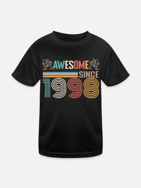 1998 anniversary since 1998 Vintage 1998 - Kids Functional T-Shirt - black - Front