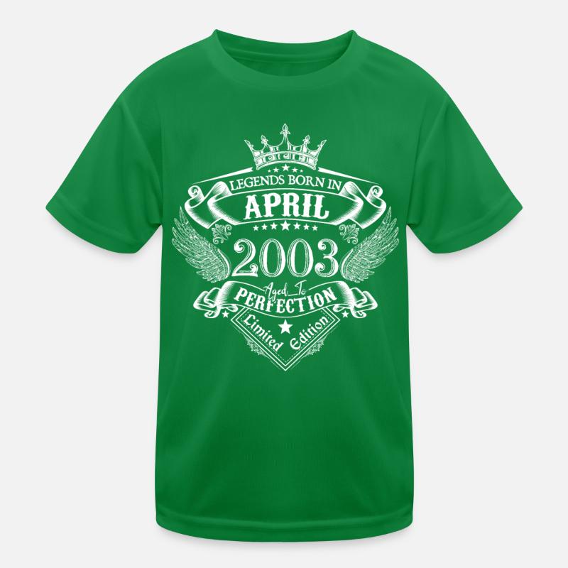 Avril 2003 anniversaire avril 2003 avril cadeau T-shirt sport Enfant