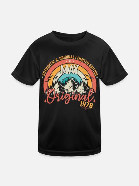 Mai 1978 Mai anniversaire 1978 Mai Originale - T-shirt sport Enfant - noir - Devant