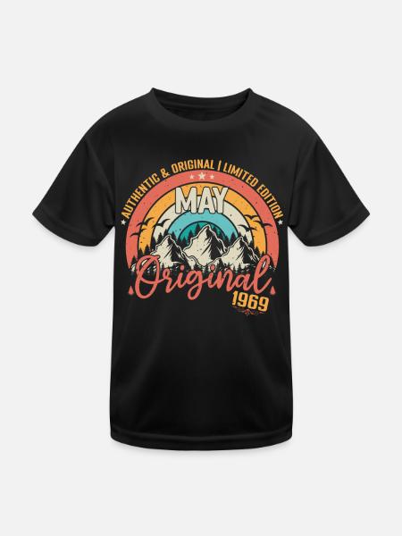 Mai 1969 Mai anniversaire 1969 Mai Originale - T-shirt sport Enfant - noir - Devant