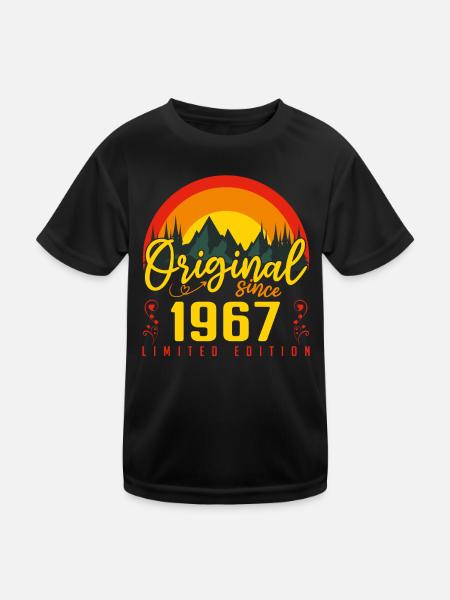 1967 Geburtstagsgeschenk 1967 Geburtstag - Kinder Funktions-T-Shirt - Schwarz - Vorne
