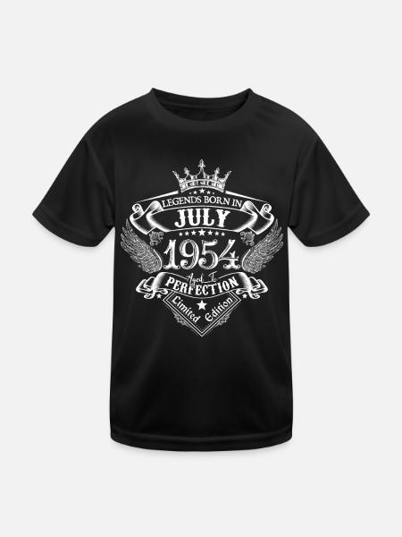 Juli 1954 Geburtstag Juli 1954 Juli - Kinder Funktions-T-Shirt - Schwarz - Vorne