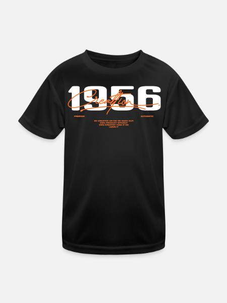 1956 Vintage Retro 1956 Geburtstagsgeschenk 1956 - Kinder Funktions-T-Shirt - Schwarz - Vorne