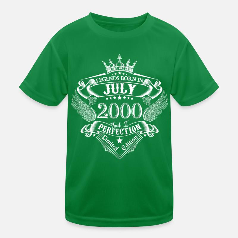 Juli 2000 Jubiläum Juli 2000 Juli Kinder Funktions-T-Shirt
