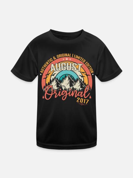 Août 2017 Août anniversaire 2017 Août - T-shirt sport Enfant - noir - Devant