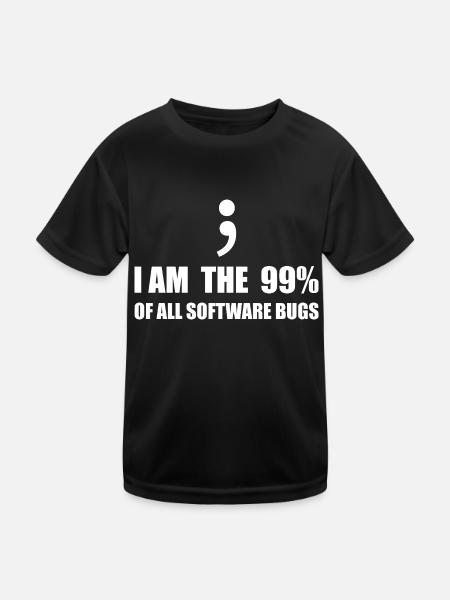 Programmeur Computer Scientist - T-shirt sport Enfant - noir - Devant